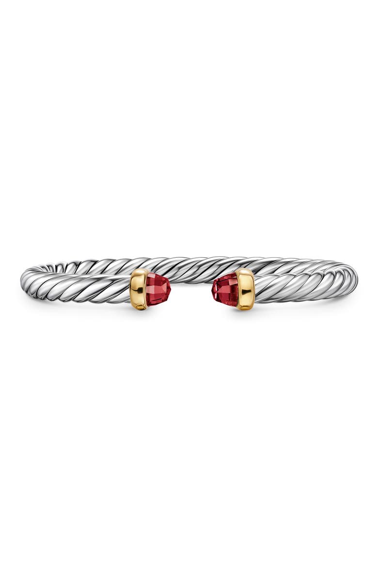 Cable Flex Rock Crystal Bracelet, 6mm, Main, color, SILVER