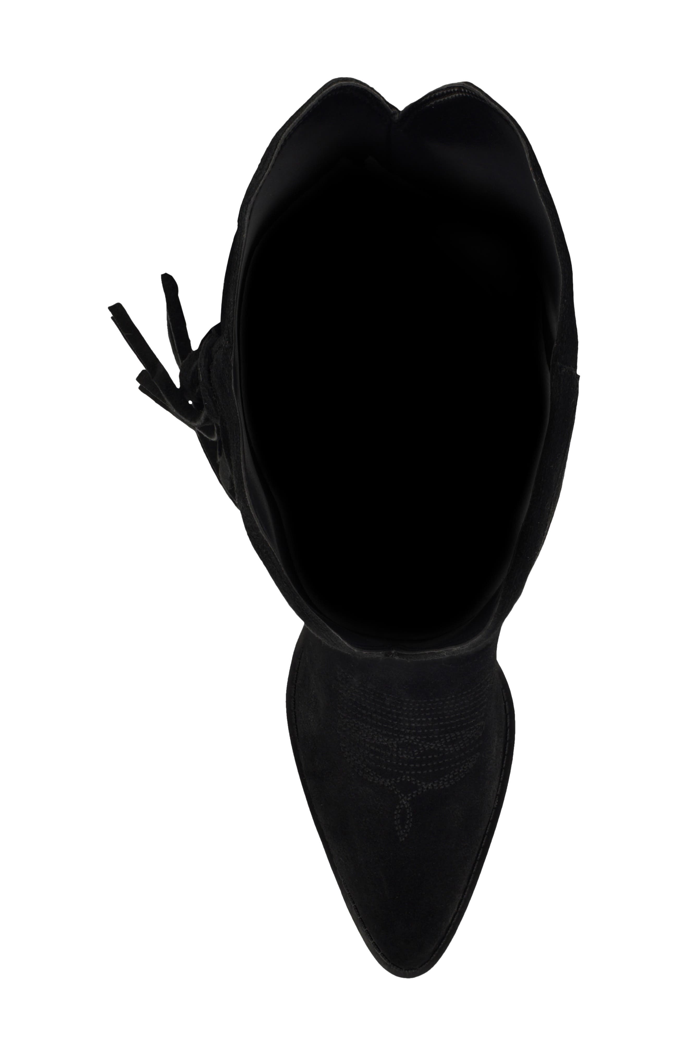 GUESS Sashlee Pointed Toe Western Boot, Alternate, color, Black