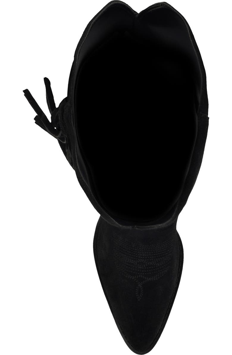 GUESS Sashlee Pointed Toe Western Boot, Alternate, color, Black
