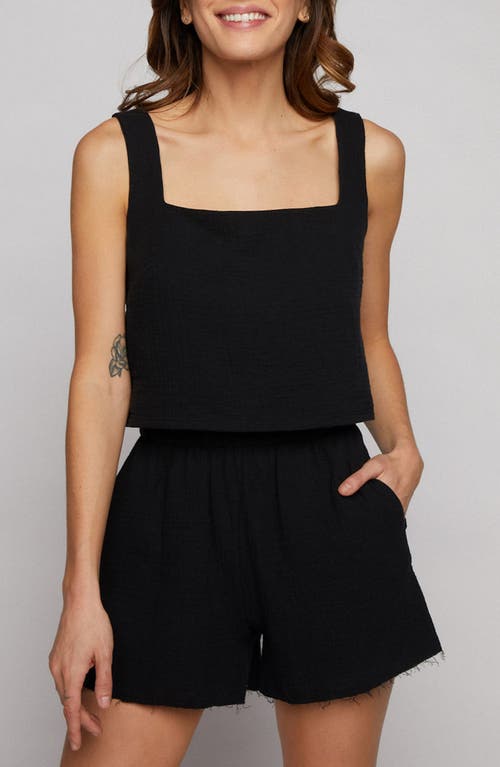 Sunday Ritual Double Bubble Cotton Crop Tank in Black  product