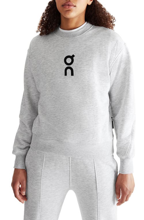 On Club Crewneck Cott Blend Sweatshirt In Gray