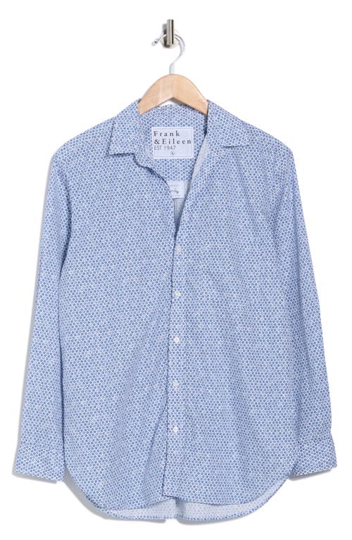 Frank & Eileen Joedy Boyfriend Button-up Shirt In Blue