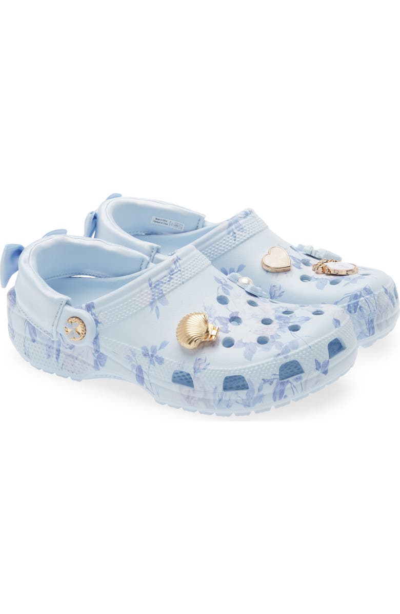 CROCS x LoveShackFancy Floral Classic Clog, Main, color, Mineral Blue