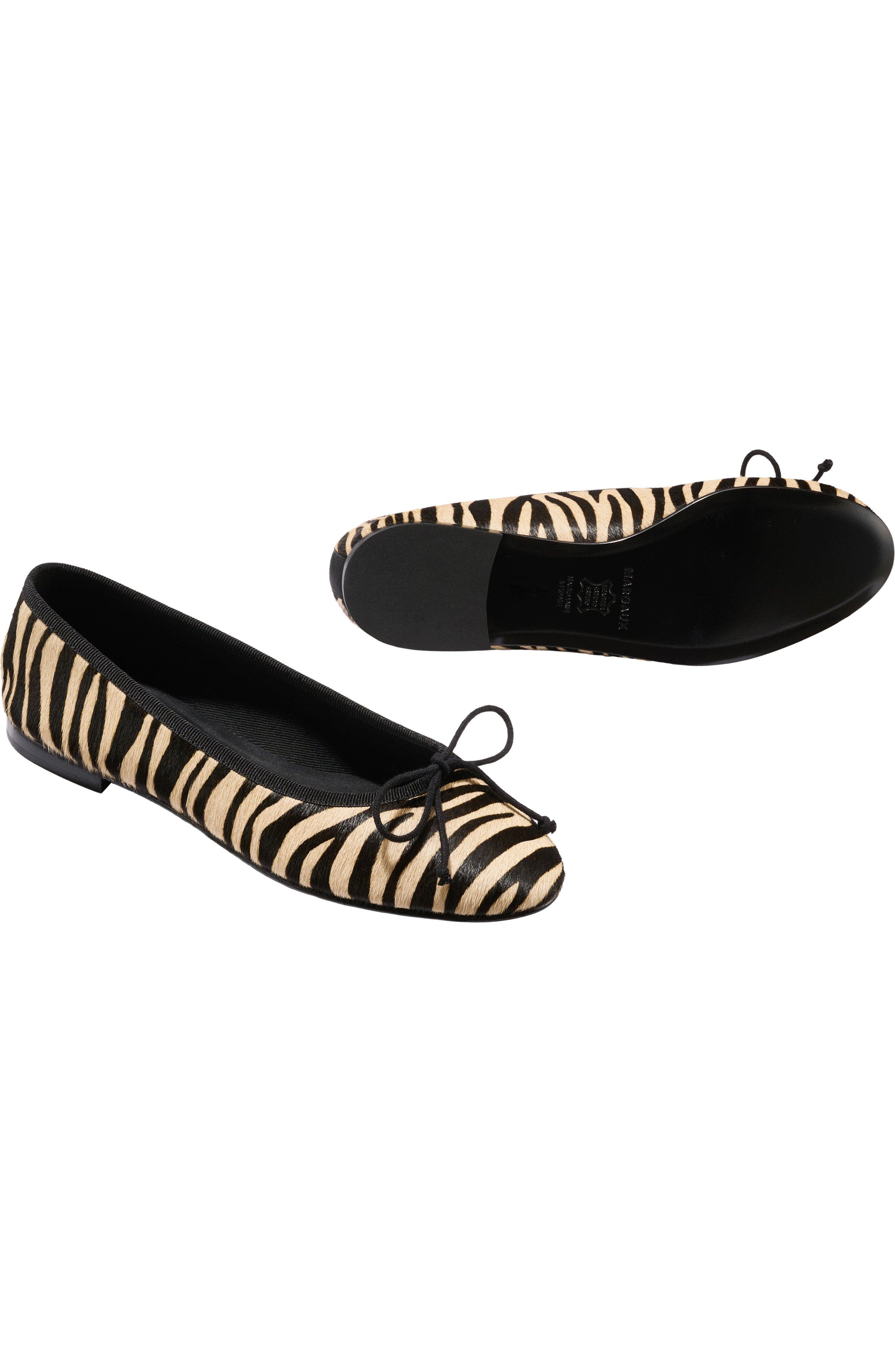 The Demi Flat, Alternate, color, Tan Zebra Haircalf