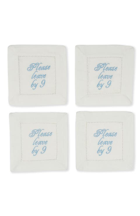 Set of 4 Embroidered Coasters