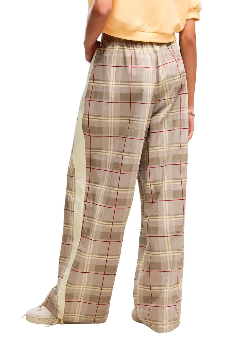 T7 Relaxed Tartan Woven Pants, Alternate, color, MOUSE GRAY