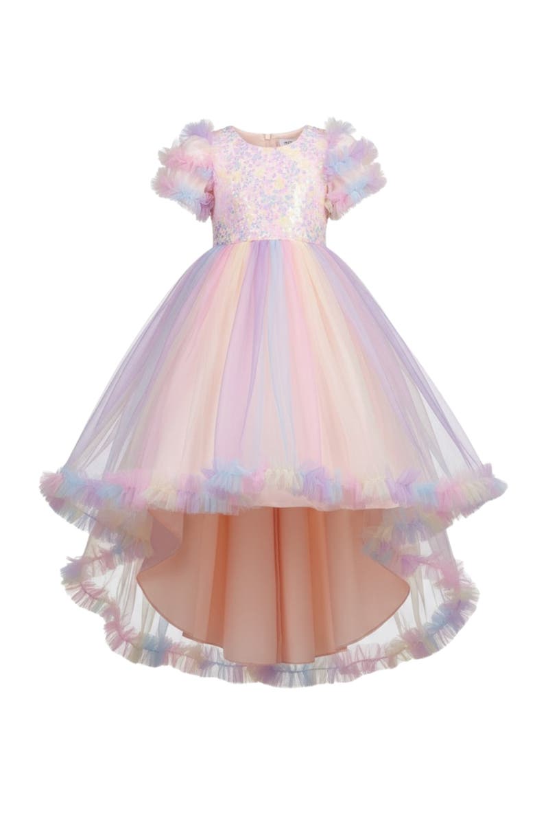Mia Belle Girls Adorable Party Dressy Dress, Main, color, Pink