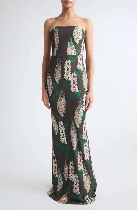 Luna Strapless Velvet Gown