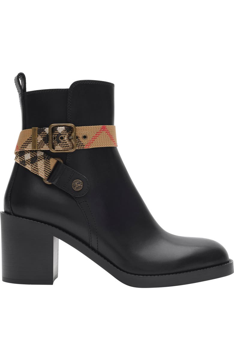 Burberry Huntley Belted Bootie, Main, color, Black