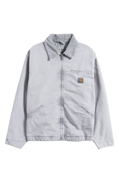 Carhartt Work In Progress Og Detroit Organic Cotton Canvas Jacket In Gray