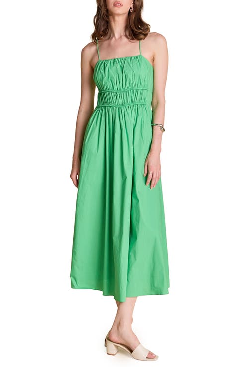 Smocked Sleeveless Maxi Dress