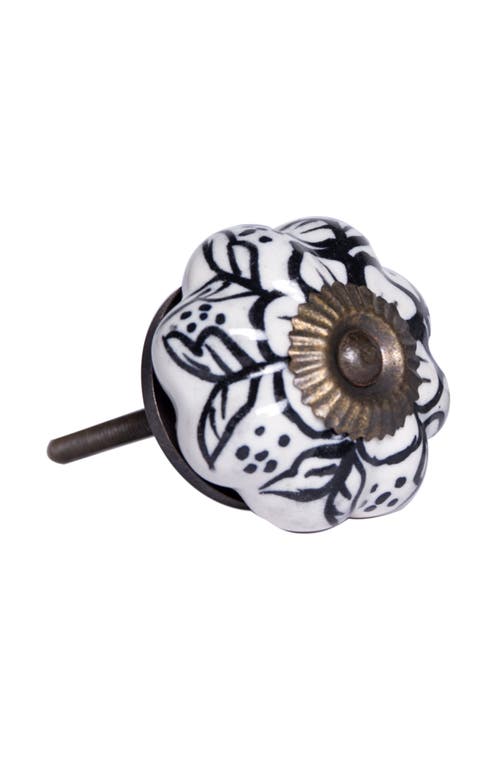 Kinetic 8-pack Knobs In Black White Floral