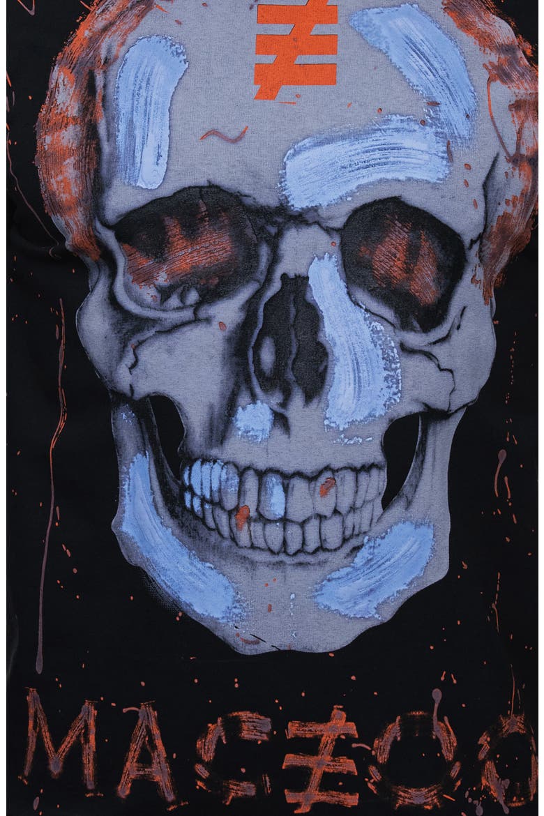 Skull Graphic T-Shirt, Alternate, color, BLACK