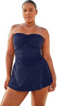 Swimsuits for All Sweetheart Ruffle Bandeau Swimdress