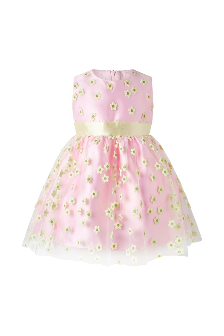 3D Daisy Tulle Party Dress, Main, color, Pink