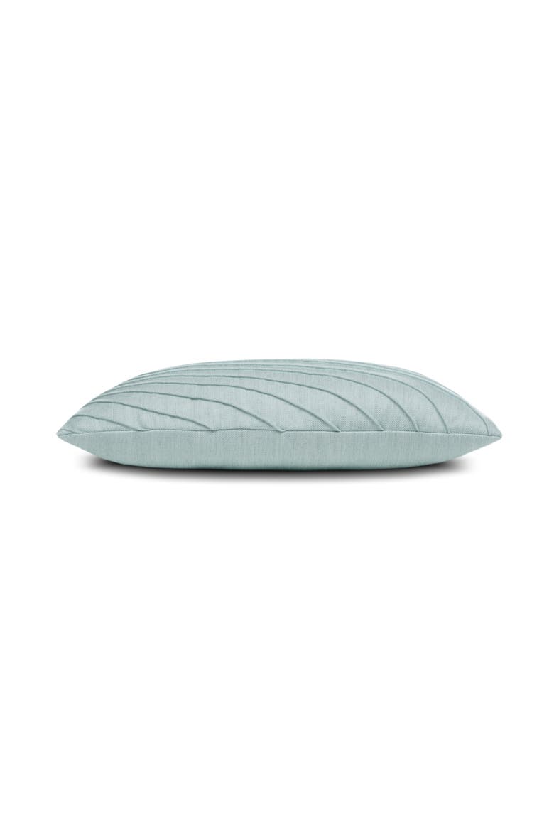 Tidal Glacier Hand pleated Indoor & Outdoor Woven Accent Pillow, Alternate, color, Glacier