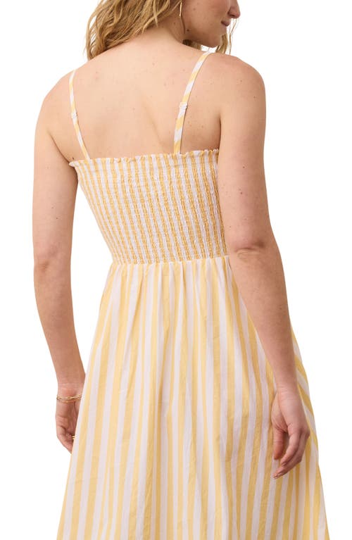 MARINE LAYER MARINE LAYER SUTTON STRIPE SMOCKED PIMA COTTON MAXI SUNDRESS 