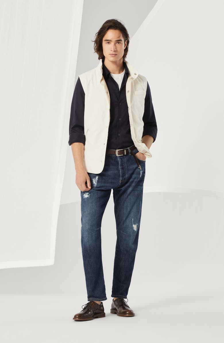 Brunello Cucinelli Ribbed jersey T-shirt, Alternate, color, 