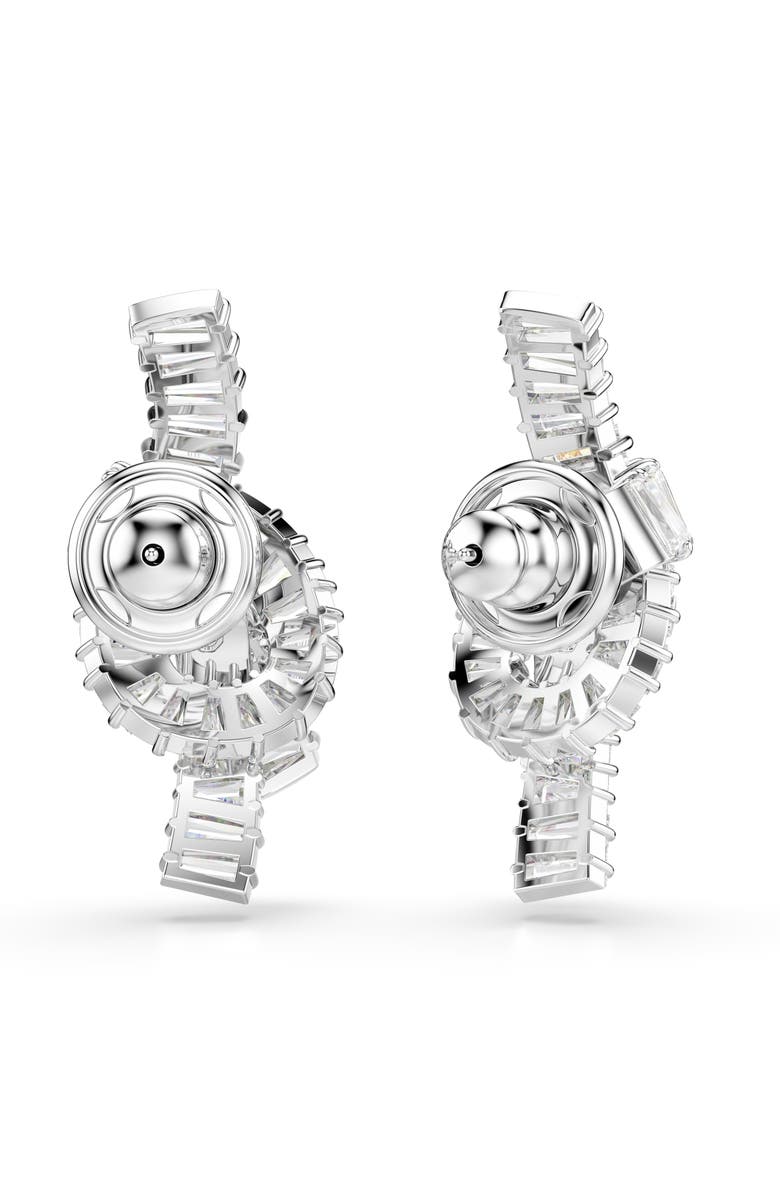 Swarovski Matric Knot Drop Earrings, Alternate, color, White/ Silver