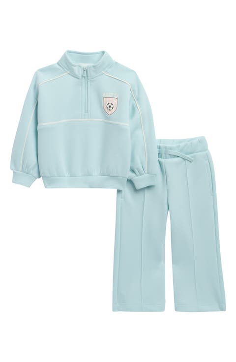 Aqua Track Half Zip Pullover & Sweatpants (Baby)