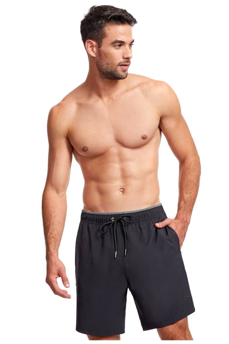 Beach Vibe Men's 5" Boardshort, Main, color, Black/ Grey