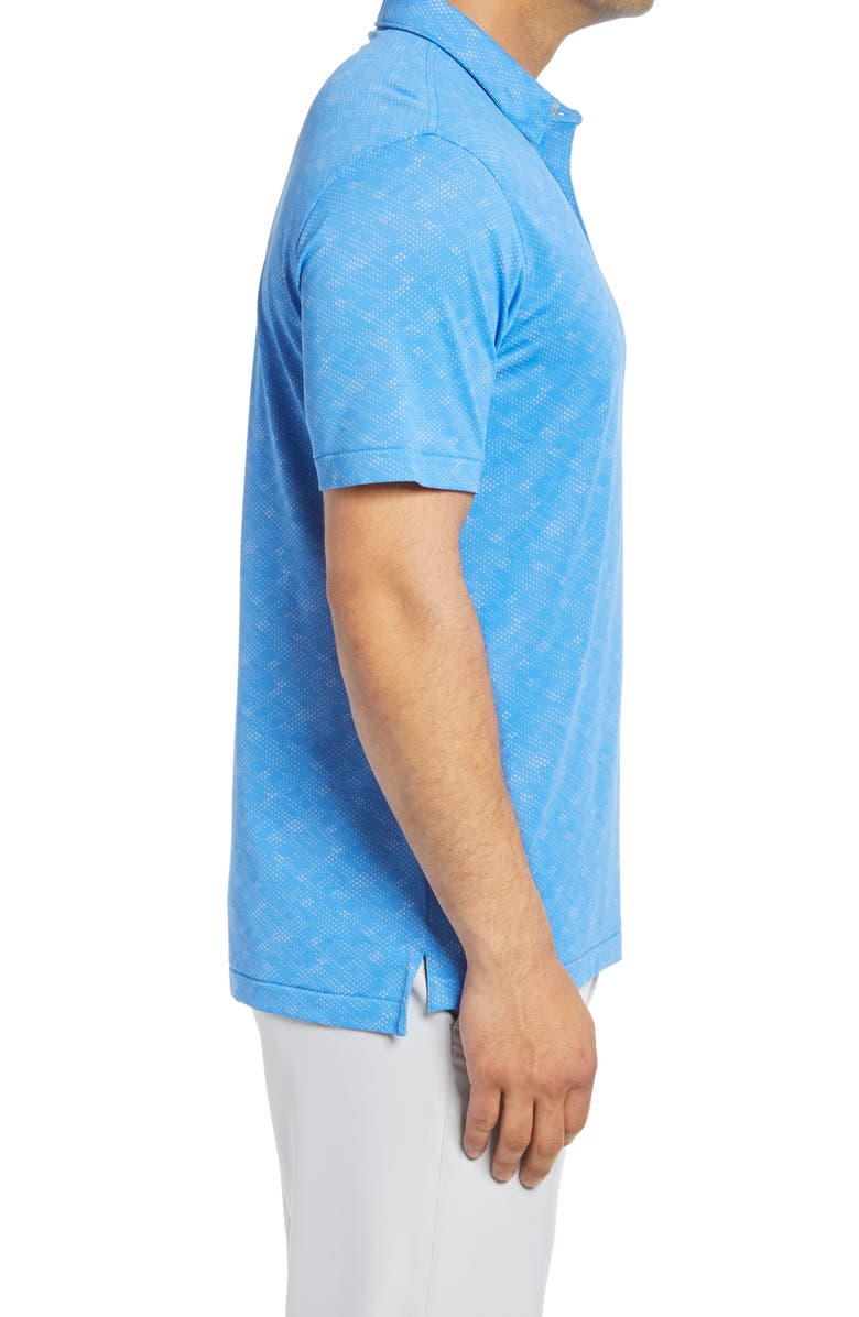 Peter Millar Carl Jacquard Short Sleeve Stretch Polo Shirt, Alternate, color, 