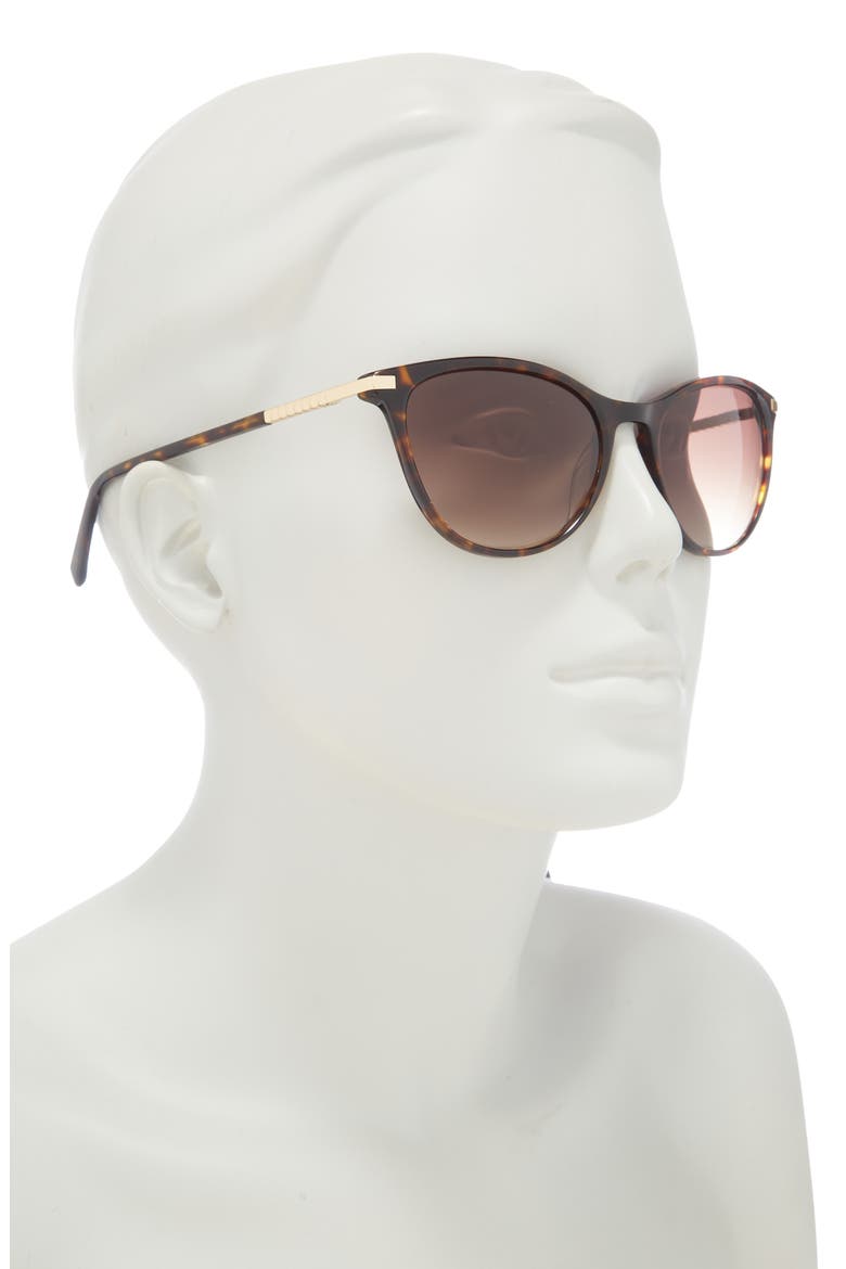 55mm Full Rim Modified Round Sunglasses, Alternate, color, TORTOISE