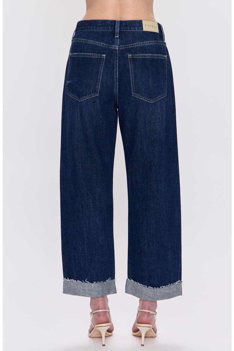 Kacey Cuffed High Waist Boyfriend Jeans, Alternate, color, RAINSTORM