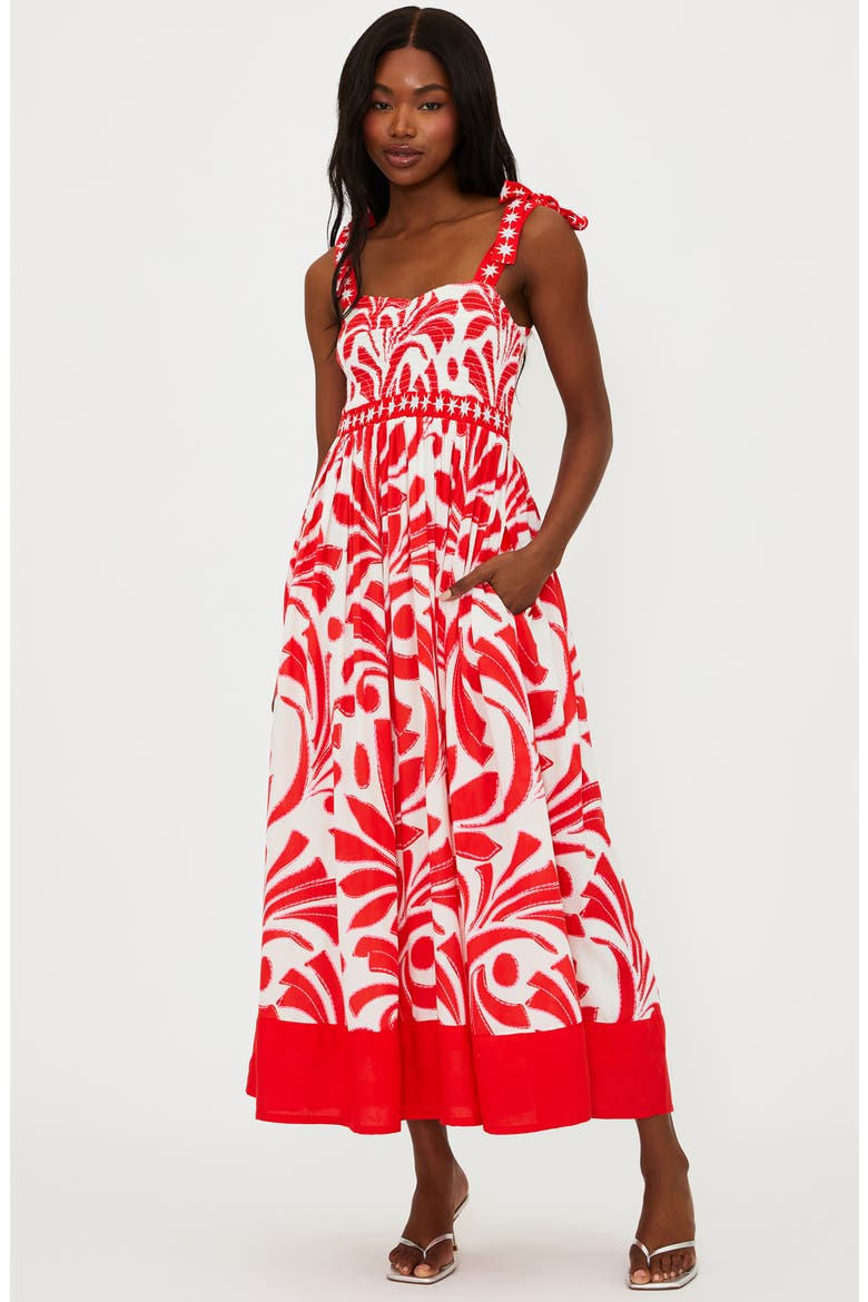 Cari Tie Strap Cover-Up Maxi Dress, Alternate, color, SUNSHINE DUNES
