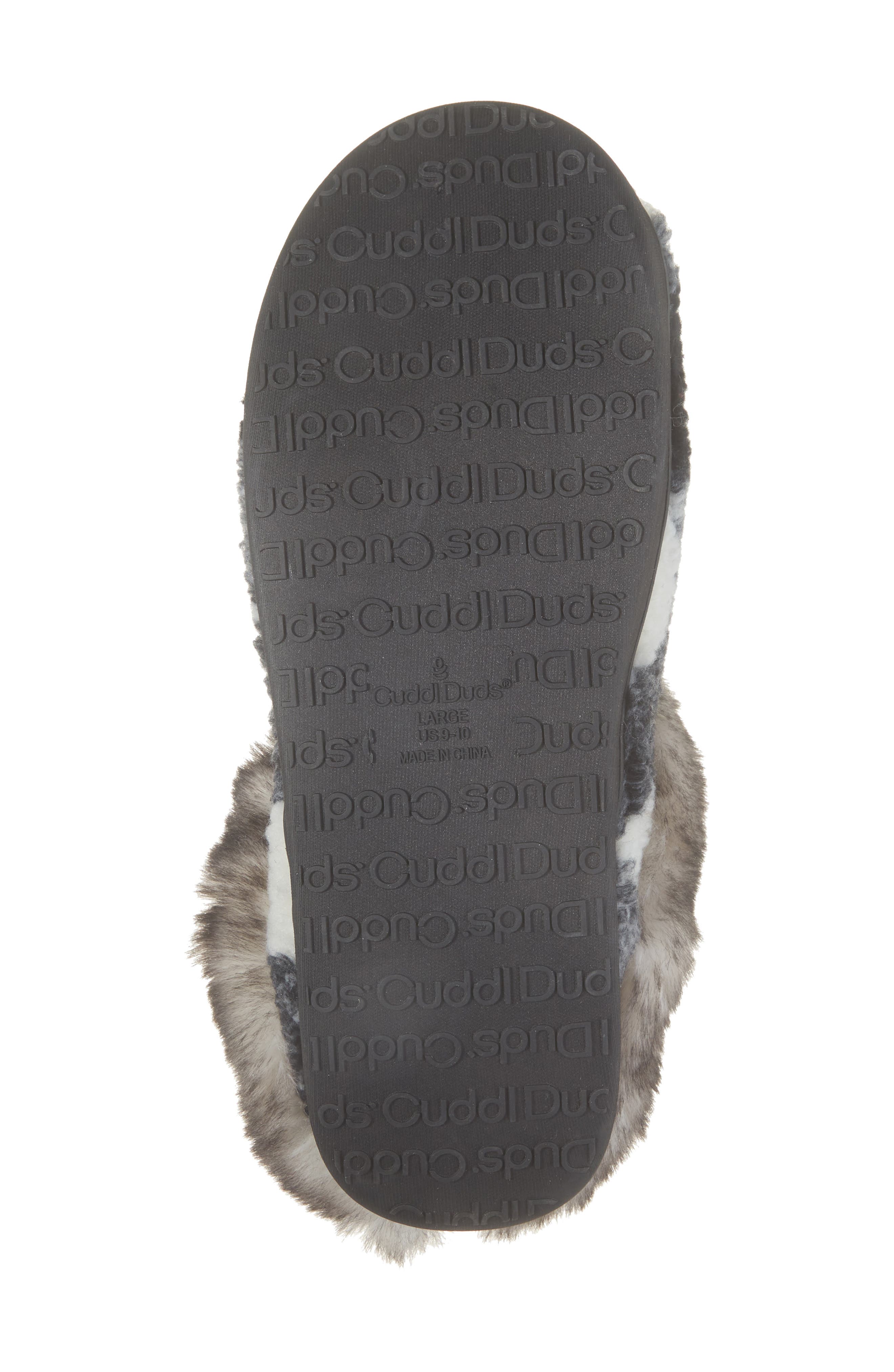 Buffalo Plaid Slipper, Alternate, color, BLACK/WHITE