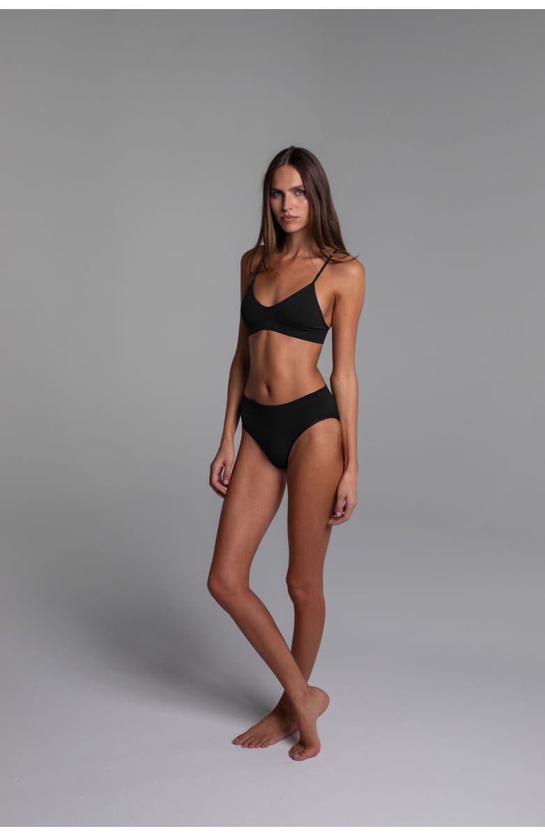 LDMA Low Show V Bralette, Main, color, Black