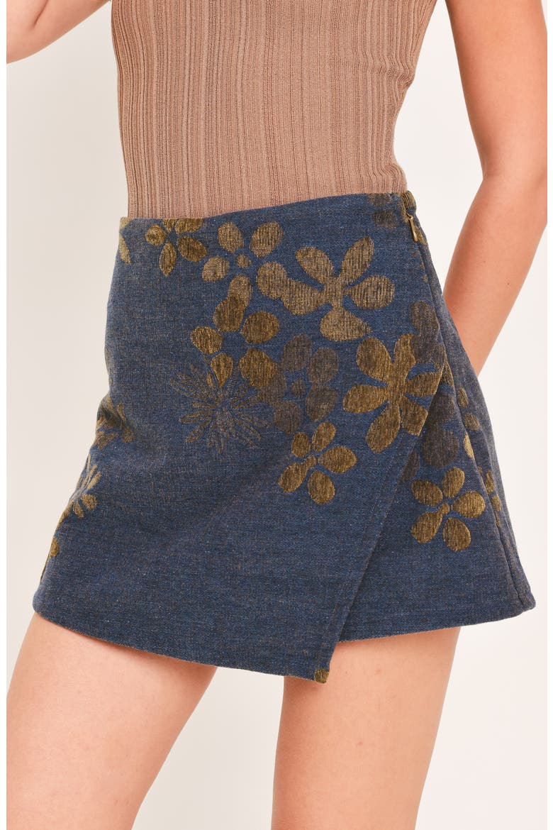 Floral Embroidered Skort, Alternate, color, MIDNIGHT BLUE