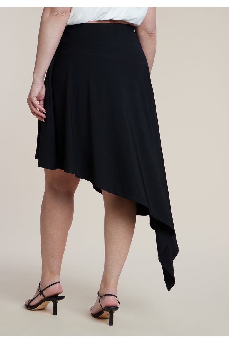Asym Hem Jersey Skirt, Alternate, color, BLACK ONYX