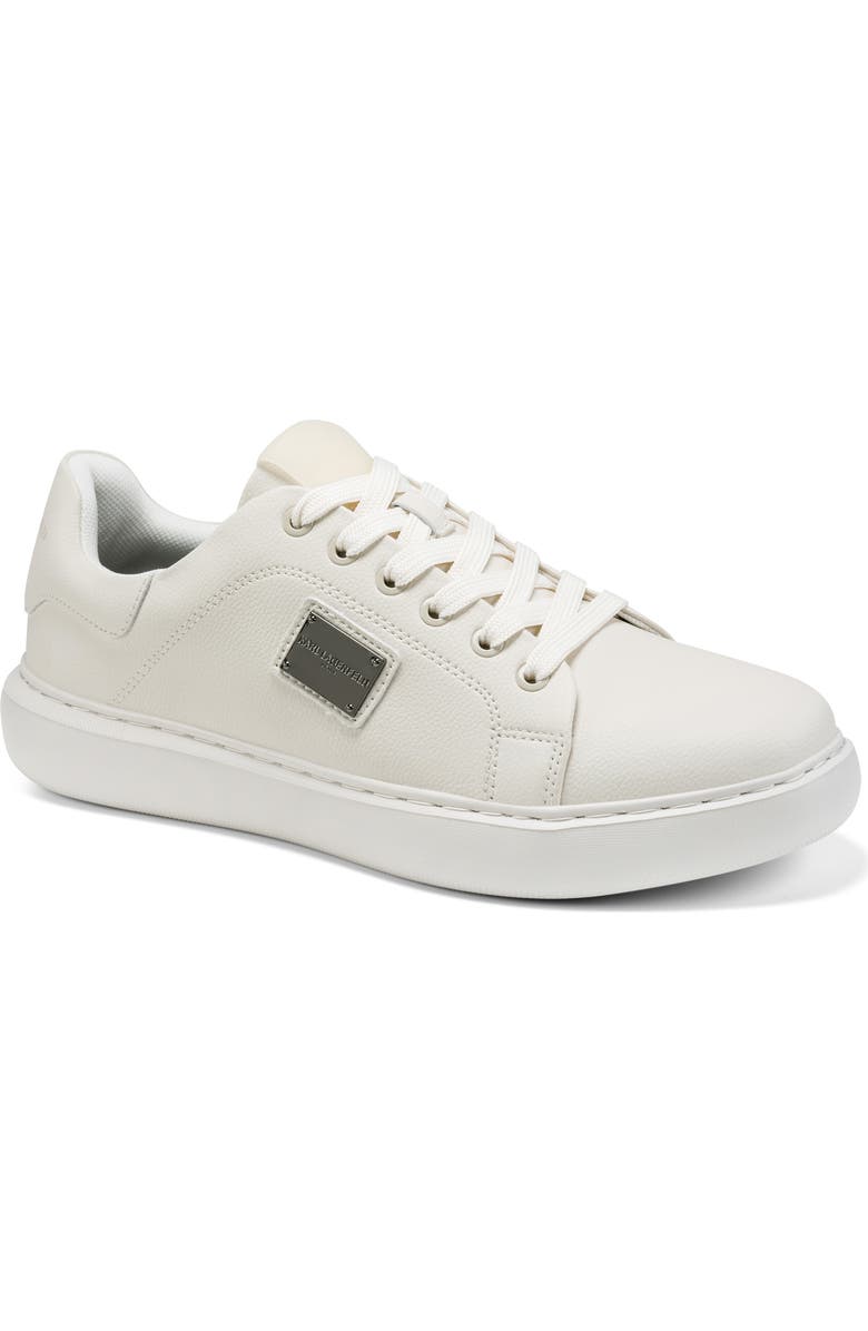 KARL LAGERFELD PARIS Side Logo Plate Sneaker, Main, color, Cement