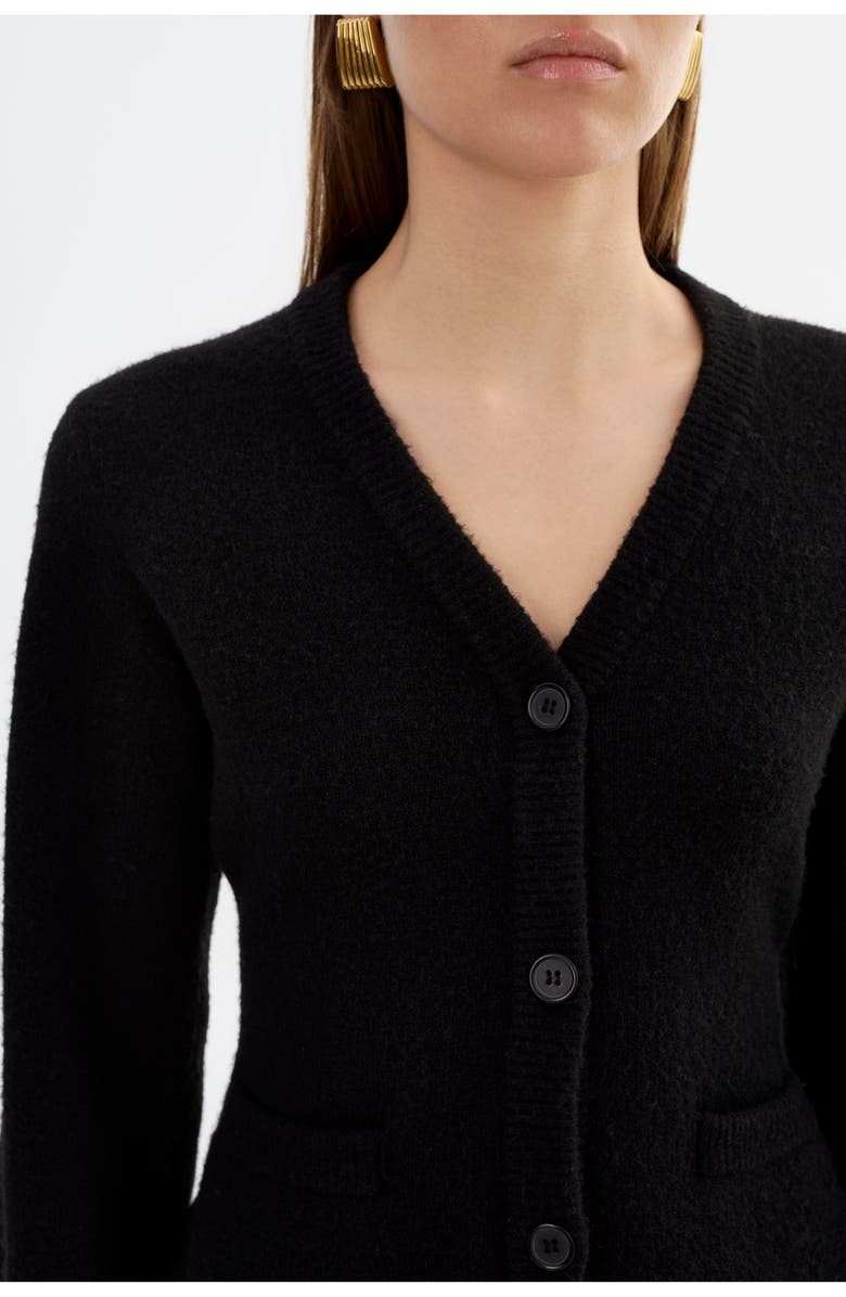 LAMARQUE Fiorella | Hourglass Knit Cardigan, Alternate, color, Black
