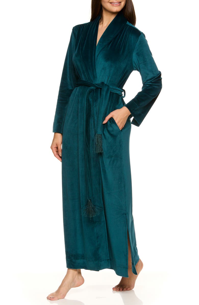 Tahari Velour Robe, Alternate, color, 