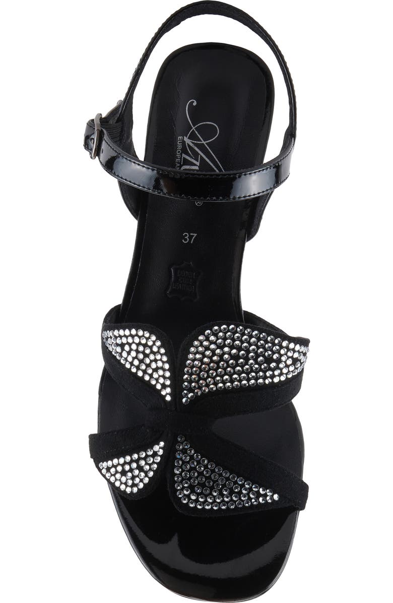 AZURA BY SPRING STEP Decorous Crystal Embellised Sandal, Alternate, color, Black