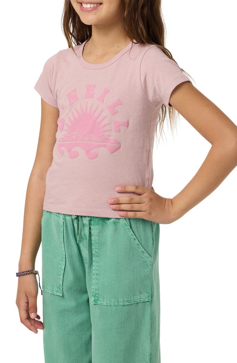 O'Neill Kids' Strato Willa Skimmer Cotton Graphic T-Shirt, Alternate, color, Orchid