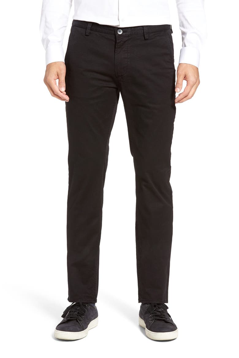 'Rice' Slim Straight Leg Pants, Main, color, BLACK