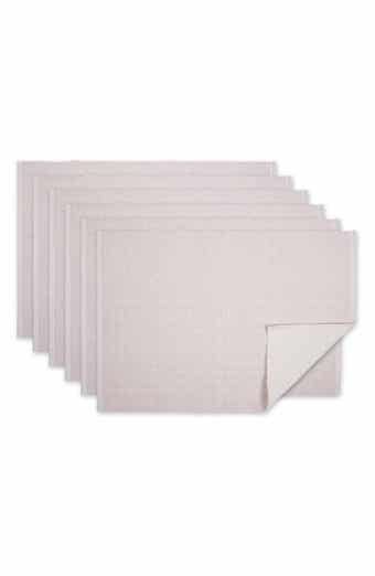 Design Imports Lavender Fog Dobby Dot Rib Set of 4 Placemats