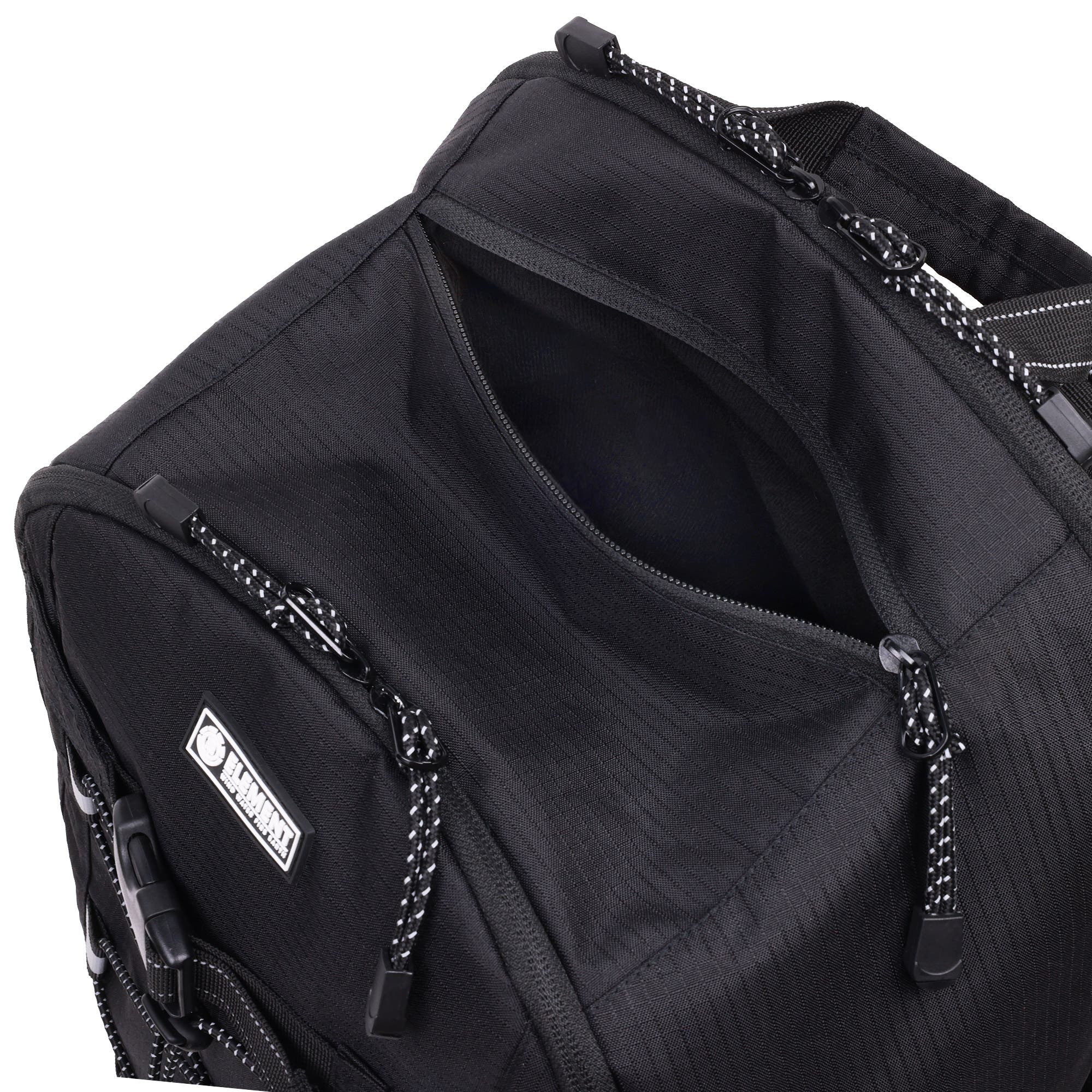 Element Ripstop Backpack- Durable Outdoor and School Bag with Skate Straps and Multiple Compartments, Alternate, color, Black