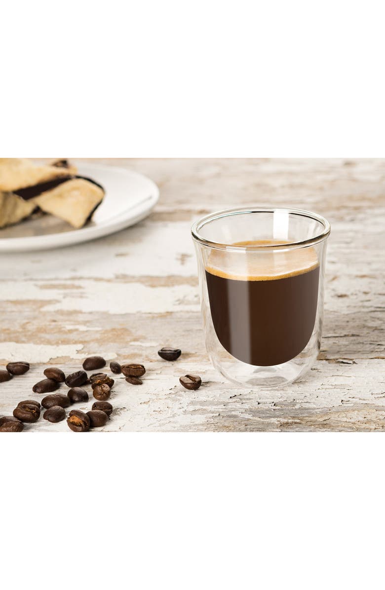 JoyJolt Javaah Set of 2 Espresso Cups, Alternate, color, Clear