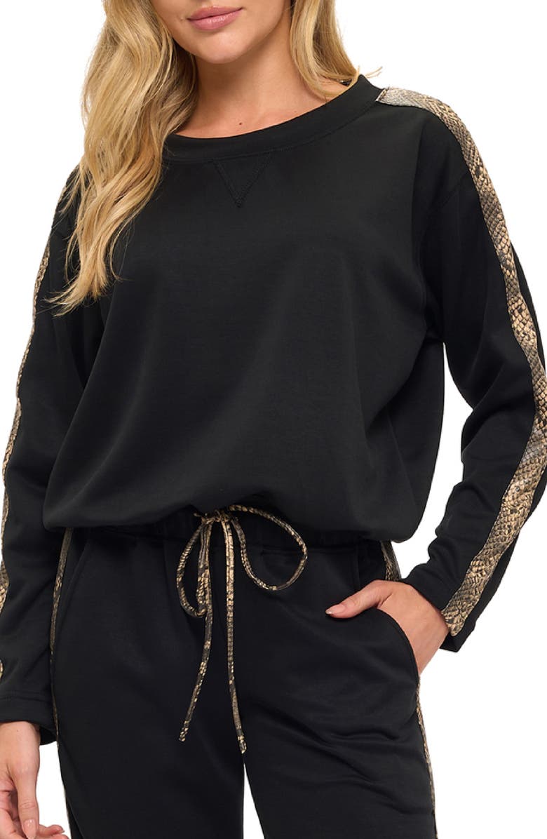 O.L. Stripe Scuba Knit Sweater, Main, color, 