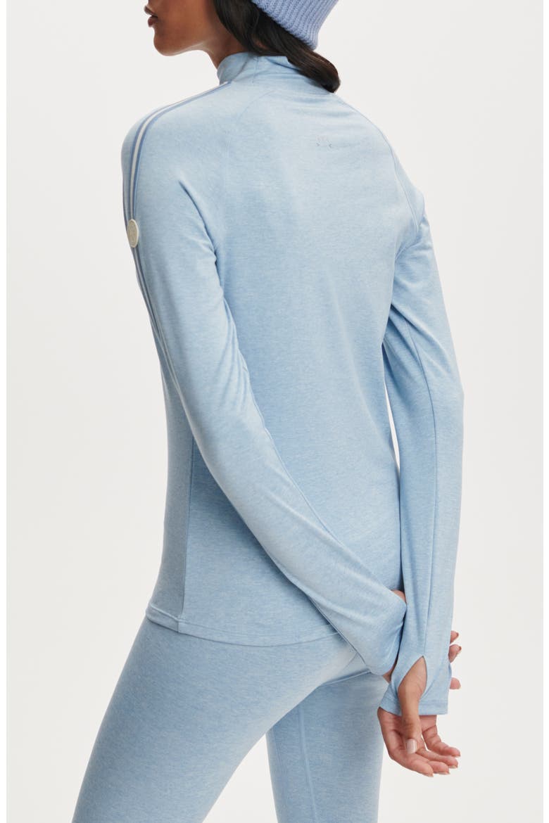 Always Warm Mock Neck Base Layer Top, Alternate, color, GLACIER MARL
