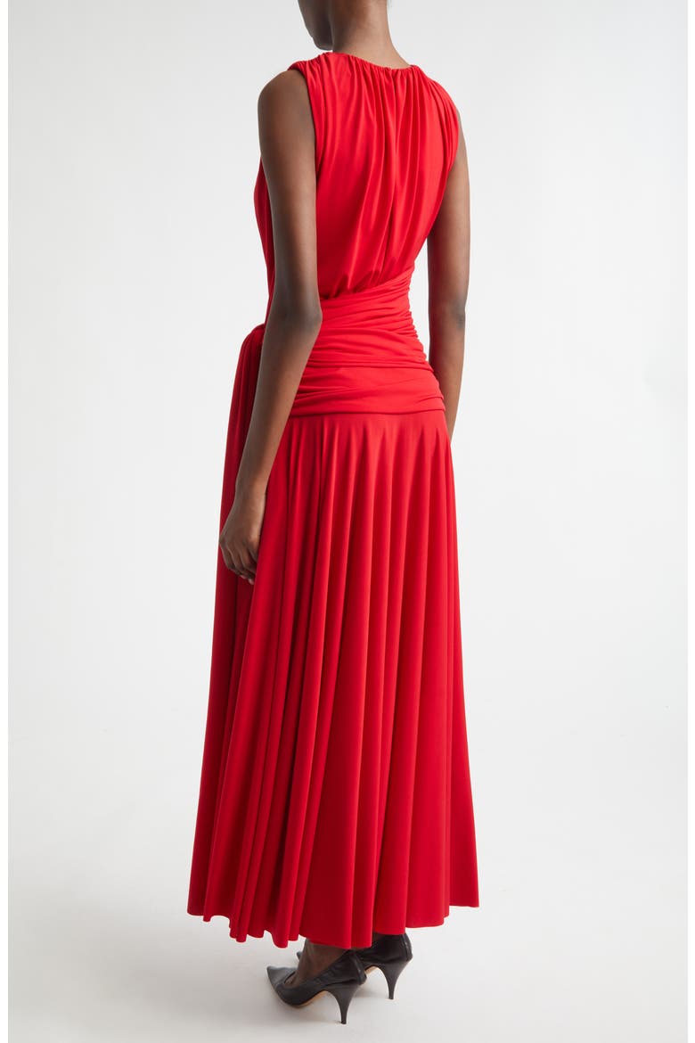 The Isadora Draped Jersey Maxi Dress, Alternate, color, RED