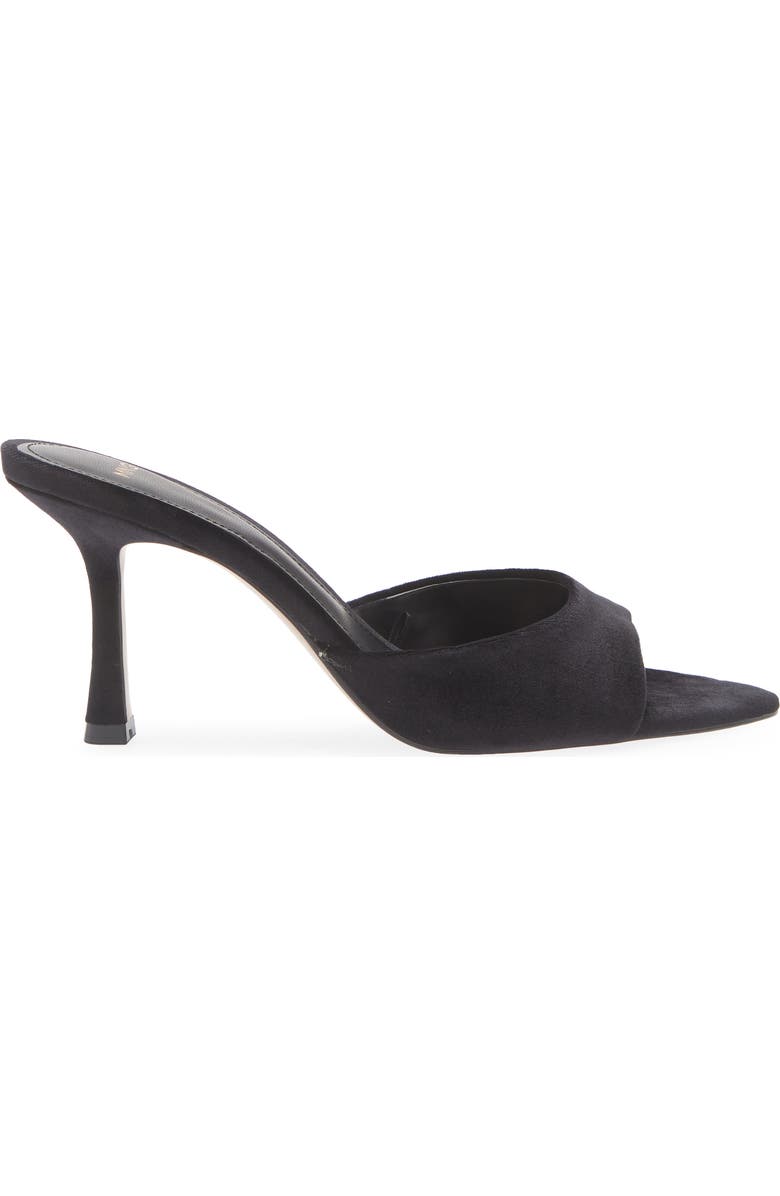 MANGO Velvet Slide Sandal, Alternate, color, Black