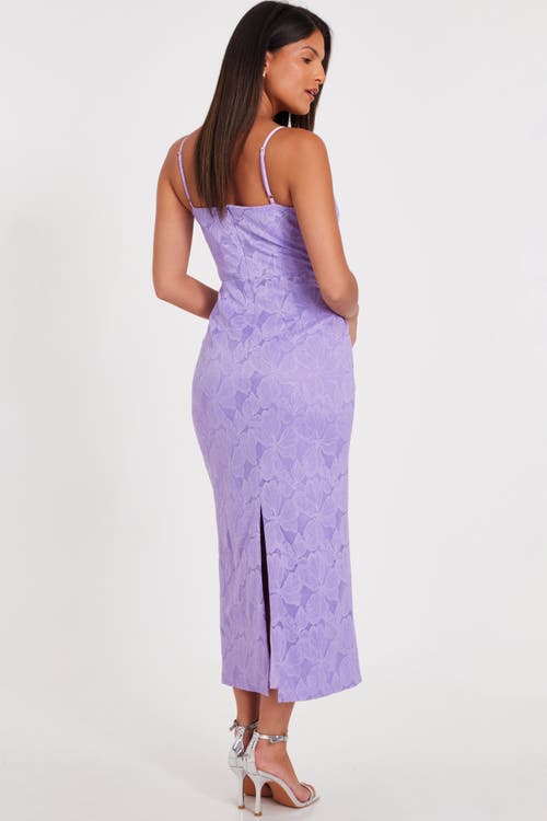 Quiz Lace Strappy Maxi Dress In Lilac