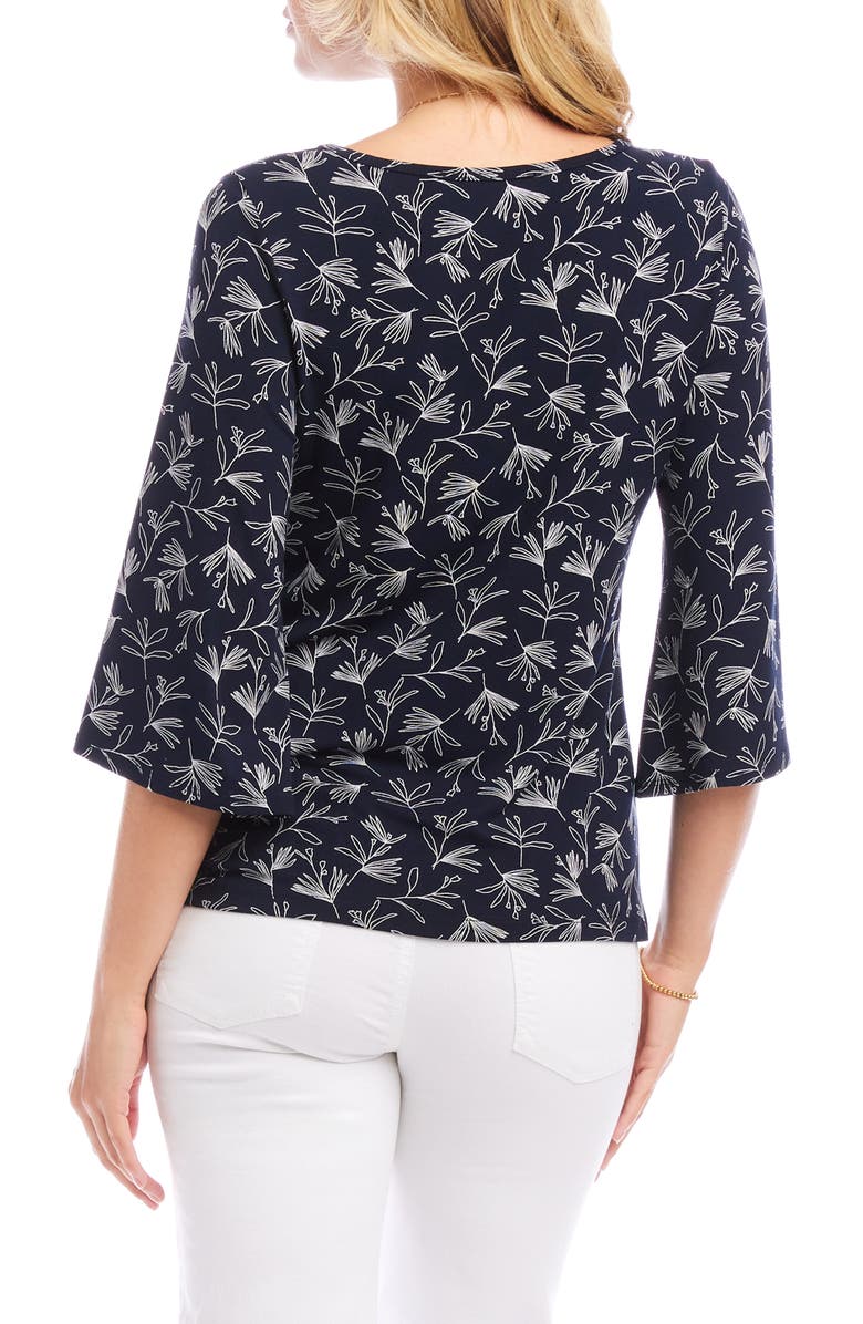 Karen Kane Floral Flare Sleeve Pick-Up Top, Alternate, color,