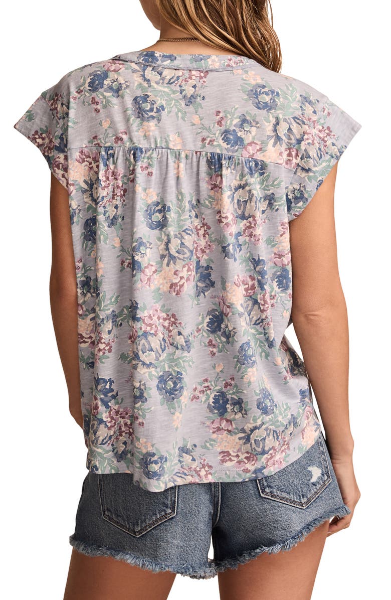 Lucky Brand Floral Cotton Top, Alternate, color, 