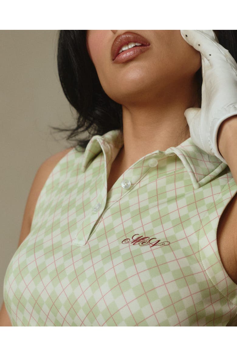 Women's Argyle Golf Vest - Cream/Sage, Alternate, color, Cream/Sage